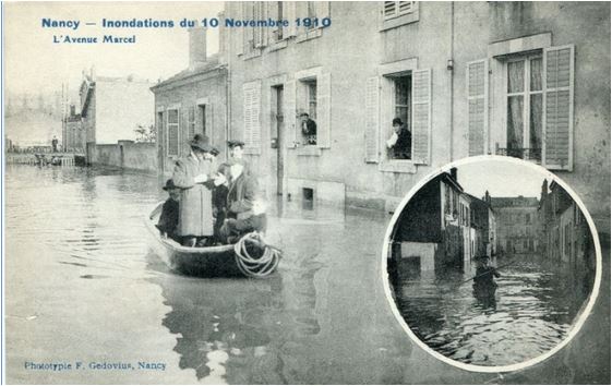 nancy hier inondations de 1910