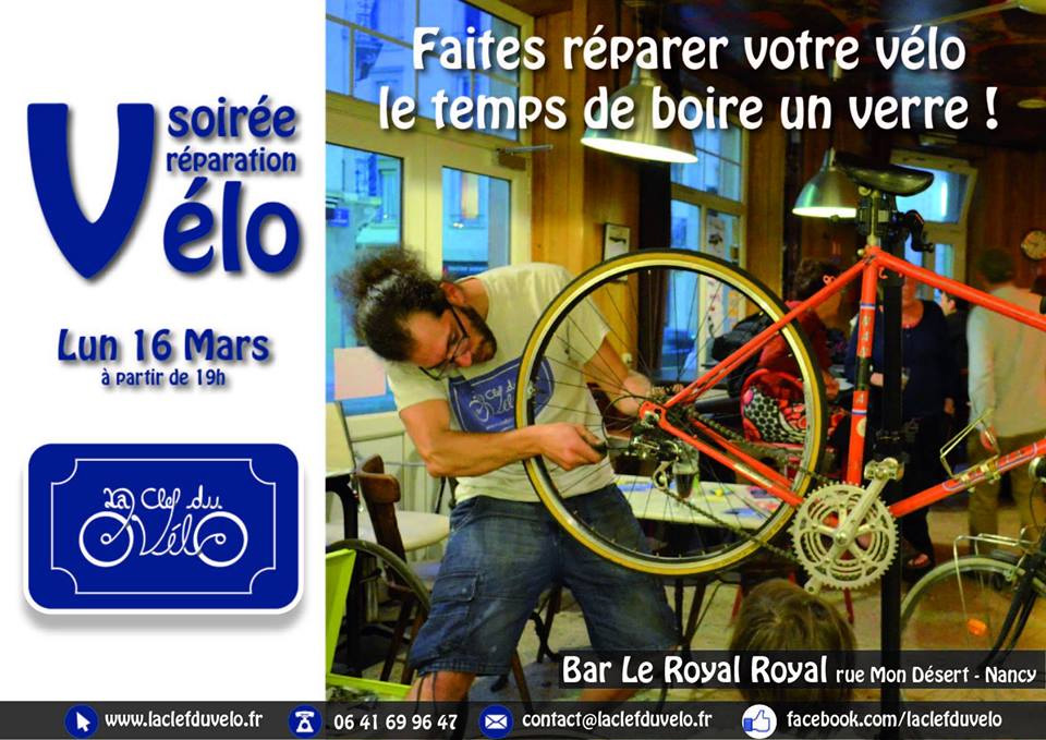 lundi 16 mars la clef du vélo réparation au royal royal