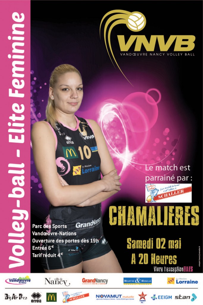 match volley nancy chamallières 2 mai 2015
