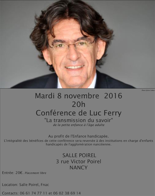 conférence de luc ferry à la salle poirel nancy 8 novembre 2016 rotary