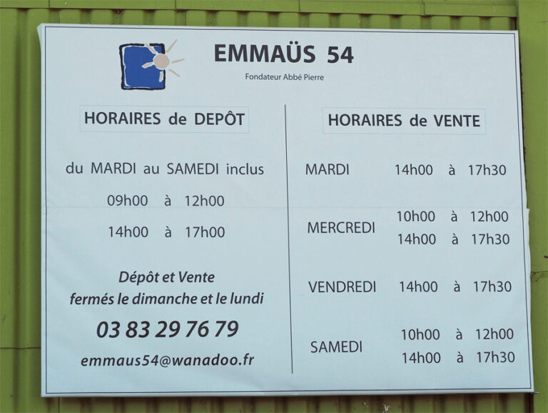 La grande vente Emmaüs 54 du samedi 9 janvier 2021 - NancyBuzz