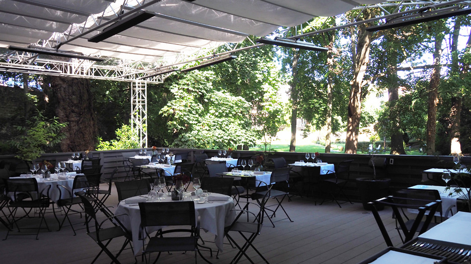 terrasse nancy restaurant gastronomique la maison dans le parc roxane et charles coulombeau